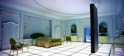 Fotograma de la  cuarta parte de "2001 A Space Odissey" de Stanley Kubrick (1968) en un claro simbolismo del "futuro".
